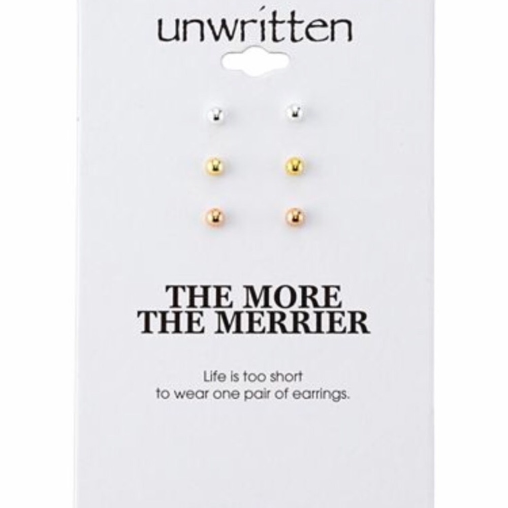 Earrings Set, 14K Gold and silver (Unwritten)